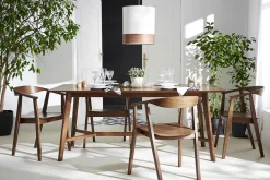 Hot Miliboo Set de 2 sillas nórdicas de madera oscura BAHIA