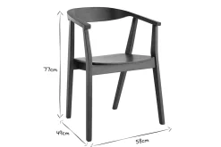 Hot Miliboo Set de 2 sillas nórdicas de madera oscura BAHIA