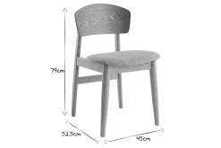 Best Miliboo Set de 2 sillas nórdicas de madera clara y tejido gris claro ELION