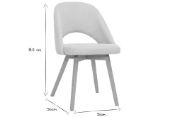 Discount Miliboo Set de 2 sillas nórdicas de tela efecto aterciopelado texturizado beige con patas de haya maciza COSETTE