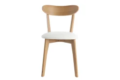 Clearance Miliboo Set de 2 sillas vintage de roble con asiento blanco DOVE