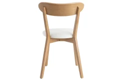 Clearance Miliboo Set de 2 sillas vintage de roble con asiento blanco DOVE