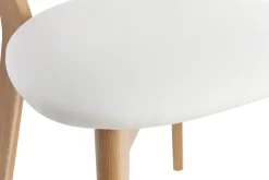 Clearance Miliboo Set de 2 sillas vintage de roble con asiento blanco DOVE