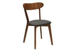 Cheap Miliboo Set de 2 sillas vintage roble oscuro y asiento gris DOVE