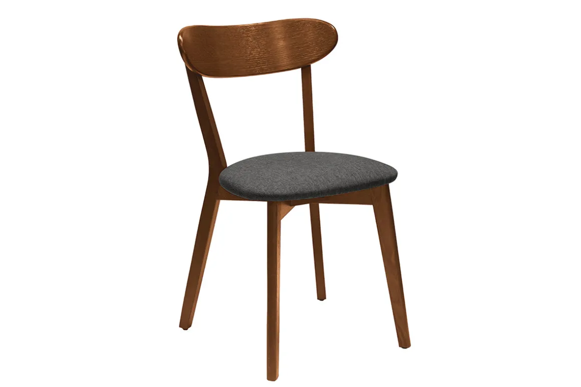 Cheap Miliboo Set de 2 sillas vintage roble oscuro y asiento gris DOVE