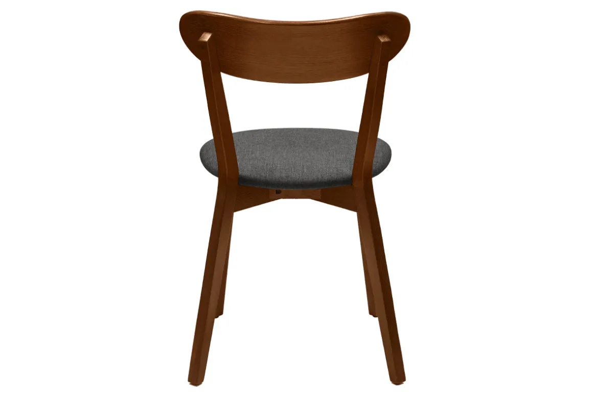 Cheap Miliboo Set de 2 sillas vintage roble oscuro y asiento gris DOVE