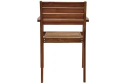 Outlet Miliboo Set de 2 sillones de jardín apilables de acacia maciza CANOPEE