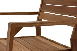 Outlet Miliboo Set de 2 sillones de jardín apilables de acacia maciza CANOPEE