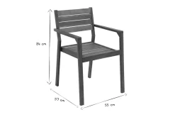 Outlet Miliboo Set de 2 sillones de jardín apilables de acacia maciza CANOPEE
