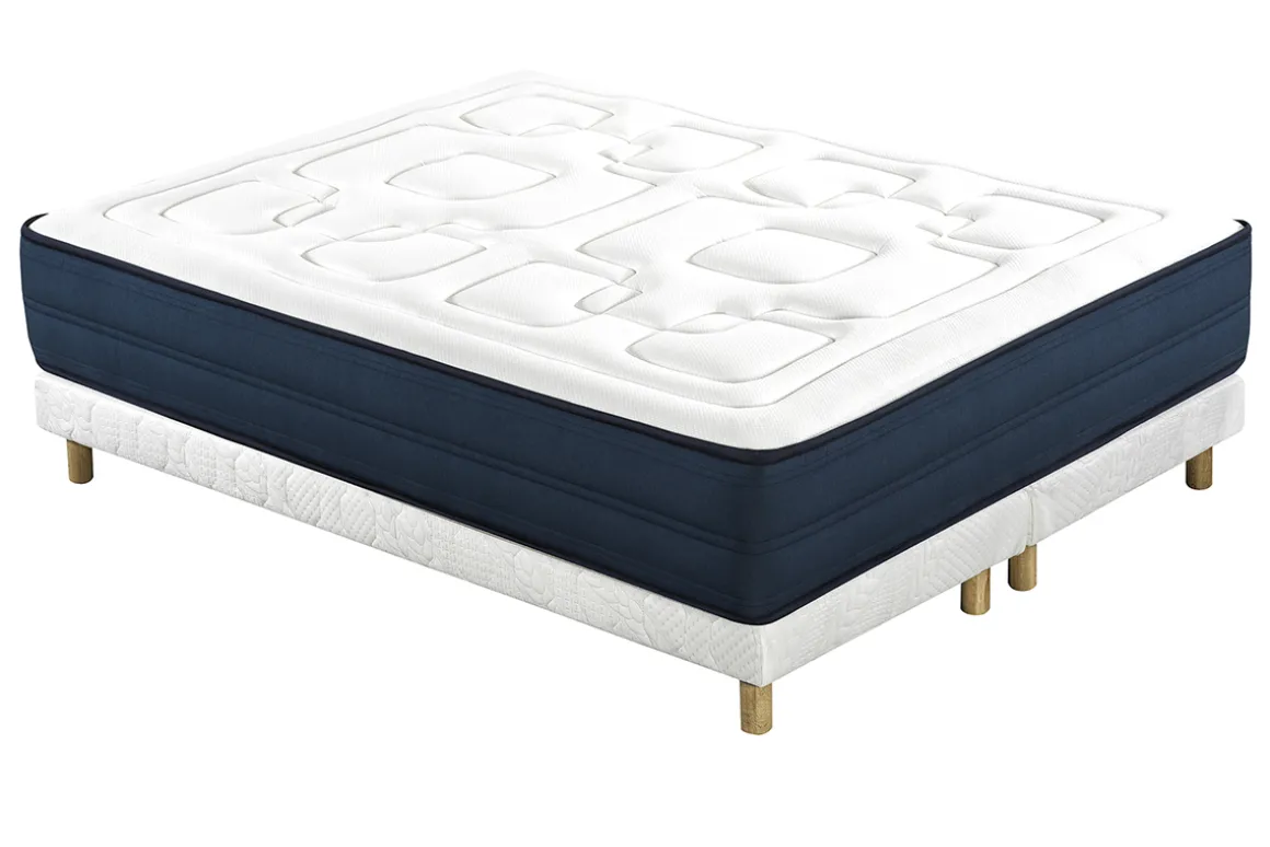 Best Sale Miliboo Set de 2 somieres tapizados en blanco con patas de madera 80 × 200 cm JAMI