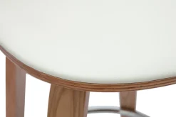 Cheap Miliboo Set de 2 taburetes de cocina giratorios de diseño blanco y madera clara 66 cm BECK
