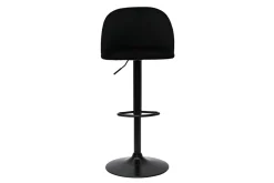 Cheap Miliboo Set de 2 taburetes de cocina ajustables de terciopelo negro y metal negro CELESTE