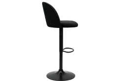 Cheap Miliboo Set de 2 taburetes de cocina ajustables de terciopelo negro y metal negro CELESTE