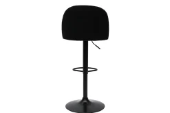 Cheap Miliboo Set de 2 taburetes de cocina ajustables de terciopelo negro y metal negro CELESTE