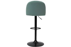Online Miliboo Set de 2 taburetes de cocina ajustables de terciopelo verde celadón y metal negro CELESTE