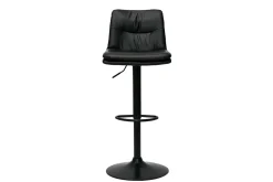 Best Sale Miliboo Set de 2 taburetes de cocina ajustables de poliuretano negro y metal negro ZUCK