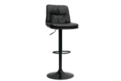 Best Sale Miliboo Set de 2 taburetes de cocina ajustables de poliuretano negro y metal negro ZUCK