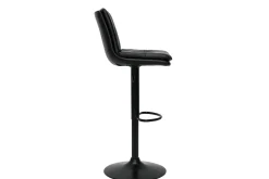 Best Sale Miliboo Set de 2 taburetes de cocina ajustables de poliuretano negro y metal negro ZUCK