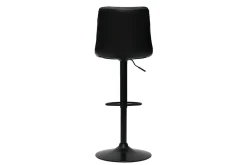 Best Sale Miliboo Set de 2 taburetes de cocina ajustables de poliuretano negro y metal negro ZUCK