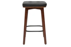 Best Miliboo Set de 2 taburetes de cocina vintage negros de madera oscura 65 cm GRAMMA