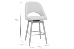 Best Miliboo Set de 2 taburetes de cocina nórdicos de tela efecto aterciopelado texturizado beige y madera de caucho maciza 65 cm COSETTE