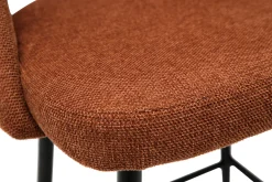 Discount Miliboo Set de 2 taburetes de cocina efecto aterciopelado texturizado terracota 65 cm COSETTE