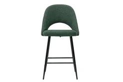 Fashion Miliboo Set de 2 taburetes de cocina efecto aterciopelado texturizado verde 65 cm COSETTE