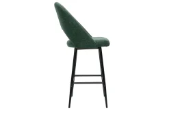 Fashion Miliboo Set de 2 taburetes de cocina efecto aterciopelado texturizado verde 65 cm COSETTE