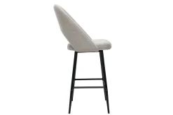 Online Miliboo Set de 2 taburetes de cocina efecto aterciopelado texturizado gris 65 cm COSETTE