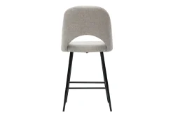 Online Miliboo Set de 2 taburetes de cocina efecto aterciopelado texturizado gris 65 cm COSETTE