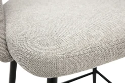 Online Miliboo Set de 2 taburetes de cocina efecto aterciopelado texturizado gris 65 cm COSETTE