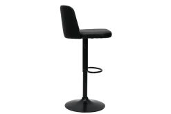 Best Miliboo Set de 2 taburetes de cocina ajustables de poliuretano negro y metal negro MONTI