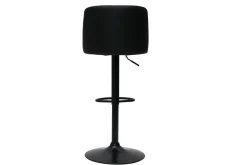 Best Miliboo Set de 2 taburetes de cocina ajustables de poliuretano negro y metal negro MONTI
