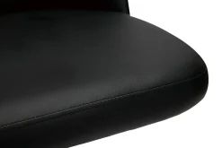 Best Miliboo Set de 2 taburetes de cocina ajustables de poliuretano negro y metal negro MONTI