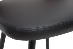 Sale Miliboo Set de 2 taburetes de cocina de diseño negro y nogal 66,5 cm FALCOM