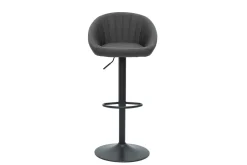 Outlet Miliboo Set de 2 taburetes de cocina ajustables de diseño gris SHERU