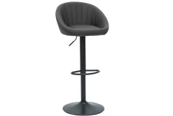 Outlet Miliboo Set de 2 taburetes de cocina ajustables de diseño gris SHERU
