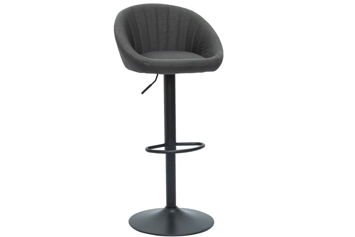 Outlet Miliboo Set de 2 taburetes de cocina ajustables de diseño gris SHERU