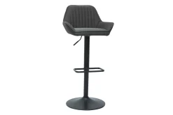 Cheap Miliboo Set de 2 taburetes de cocina ajustables de diseño de tejido gris antracita RONNIE