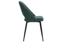 New Miliboo Set de 2 sillas vintage de tejido efecto aterciopelado texturizado verde y metal COSETTE