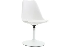 Shop Miliboo Silla blanca mate pivotante STEEVY