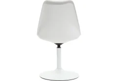 Shop Miliboo Silla blanca mate pivotante STEEVY