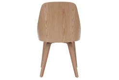 Outlet Miliboo Silla blanca y madera clara FLUFFY