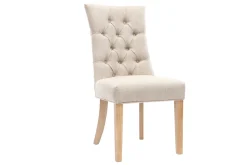 Best Miliboo Silla de comedor estilo clásico tejido natural patas madera clara VOLTAIRE