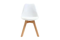 Best Sale Miliboo Silla de diseño blanco lote de 4 PAULINE