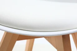 Best Sale Miliboo Silla de diseño blanco lote de 4 PAULINE