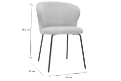 Shop Miliboo Silla de diseño de tela efecto aterciopelado rosa palo y metal negro YDA