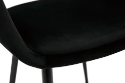 Cheap Miliboo Silla de diseño de terciopelo negra con patas de metal negro PRISMA