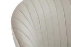 Flash Sale Miliboo Silla de diseño de terciopelo gofrado color topo y metal negro REQUIEM
