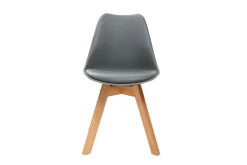 Online Miliboo Silla de diseño gris lote de 4 PAULINE